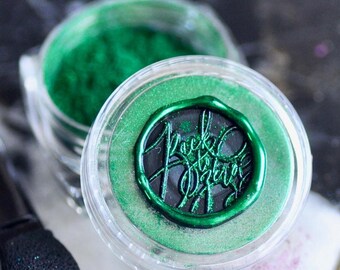 Chrome Metallic Highlight Powder for Wax Seal Stamp | Shamrock Green | Backtozero B20