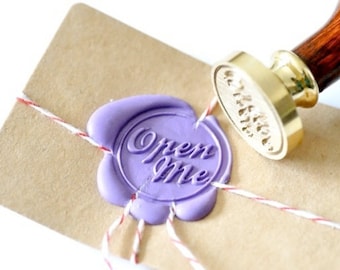 Message Words Open Me Wax Seal Stamp | Backtozero