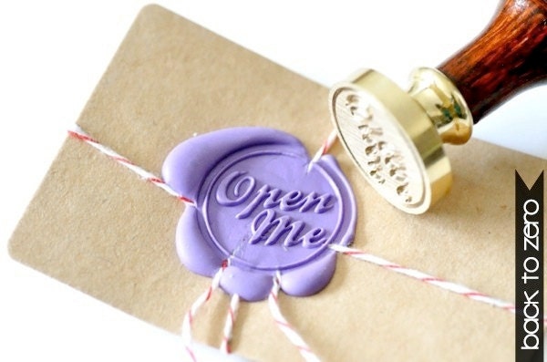 Message Words Open Me Wax Seal Stamp | Backtozero