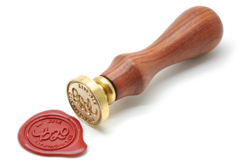 Personalized Wedding Custom Initials with Heart & Arrow Wax Seal Stamp Backtozero image 3