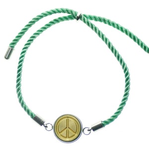 Peace Signet Bracelet | Available in 23 Colors | Backtozero