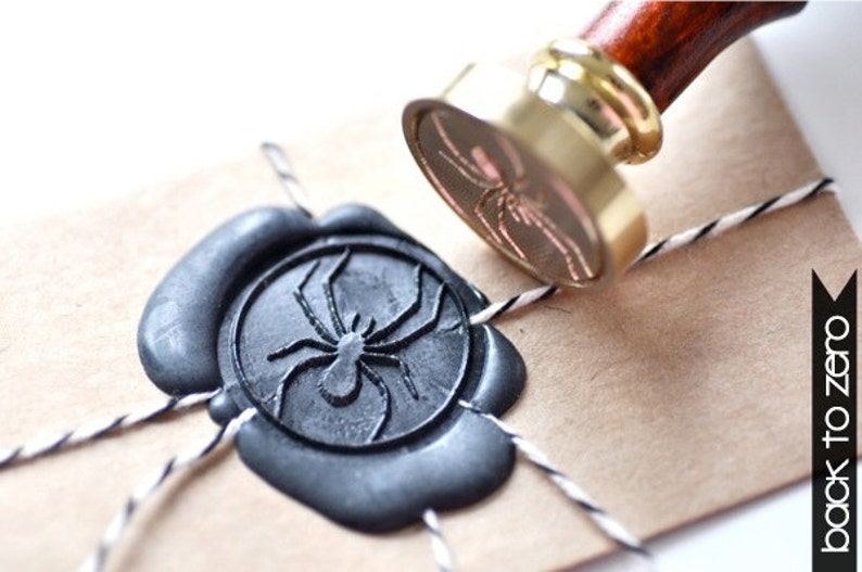 Spider Wax Seal Stamp Backtozero image 1