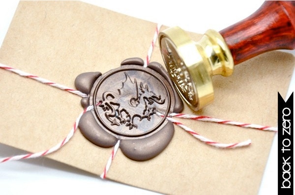Heraldic Dragon Wax Seal Stamp | Backtozero
