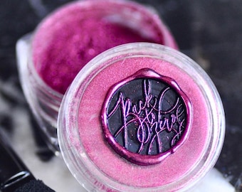 Chrome Metallic Highlight Powder for Wax Seal Stamp | Rasberry Red Pink | Backtozero B20