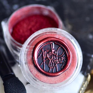 Polvere di evidenziazione metallizzata cromata per timbro sigillo di ceralacca / Rosso rubino / Backtozero B20