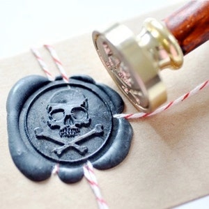 Pirate Skull Bone Wax Seal Stamp | Backtozero