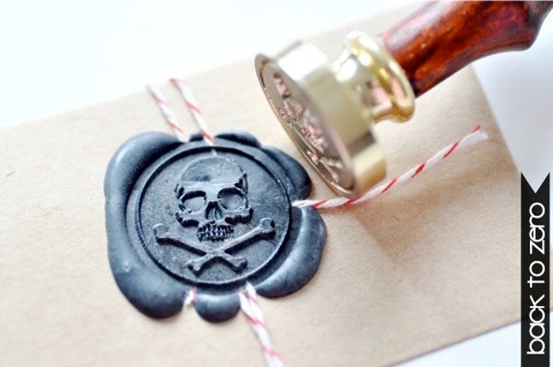 Pirate Skull Bone Wax Seal Stamp | Backtozero 