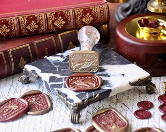 OOAK Vintage inspirierte Marmor Wachs Versiegelung Basis Display Foto Prop | Napoleon Schwarz | Backtozero B20