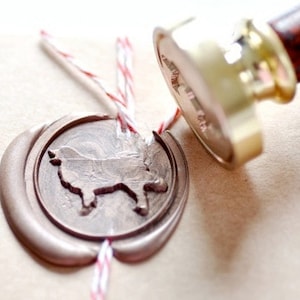 Hund Haustier Liebhaber Golden Retriever Goldie Wachssiegel Stempel | Backtozero