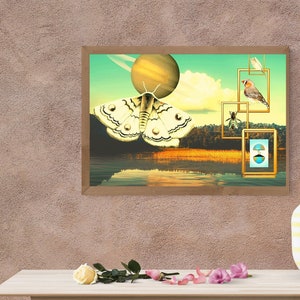 Souvenirs of Planet Earth, Climate Change Tipping Point,  Printable Save the Planet,  Global Warming, Environmental Bee Bird Flower Plant,