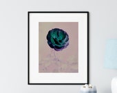 Rose Art Decor, Rose Wall Art, Beautiful Decor, BotanicalWall Art, Flower Art Print, Silk taffeta, Modern Nature Art, Tabletop Art