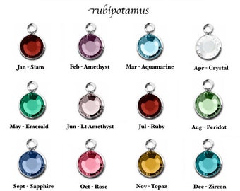 Birthstone Charm Add-On, Swarovski Crystals, Personalized Jewelry, Sentimental Gift