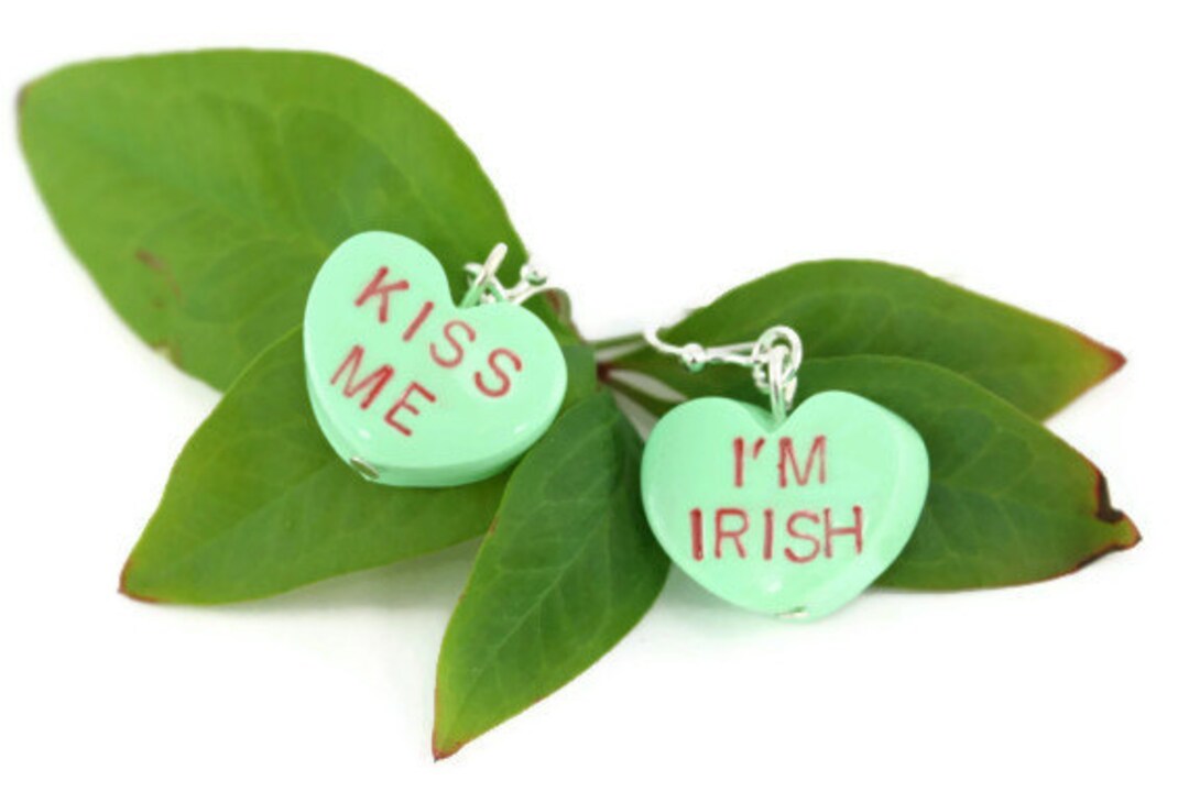 St. Patrick's Kiss Me, ich bin irisch Ohrringe, Glücksbringer