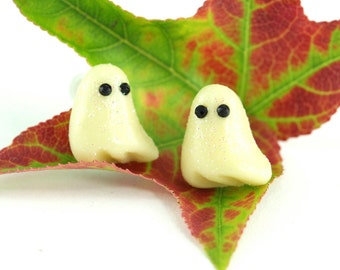 Rhinestone Eye Ghost Earrings, Glow in the Dark, Halloween Jewelry