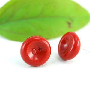 Red Blood Cell Earrings, Blood Type, Medical Science Phlebotomy Microbiology Geekery Doctor Quirky True Human Anatomy Gothic Dracula Vampire