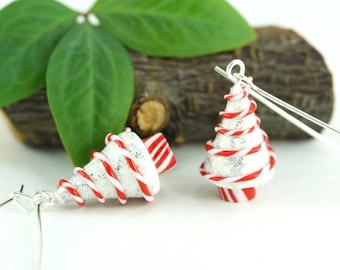 Christmas Earrings, Christmas Tree Earrings, Christmas Jewelry, Christmas Tree Jewelry, Miniature Tree, Hostess Gift, Holiday Earrings