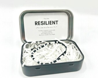 The Biggies "Resilient" Morse Code Bracelet