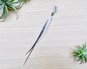 White Feather Hair Extension, Boho Hair Extension, Hair Piece with Feathers, Wedding Jewelry, Festival Jewelry, Hair Feathers