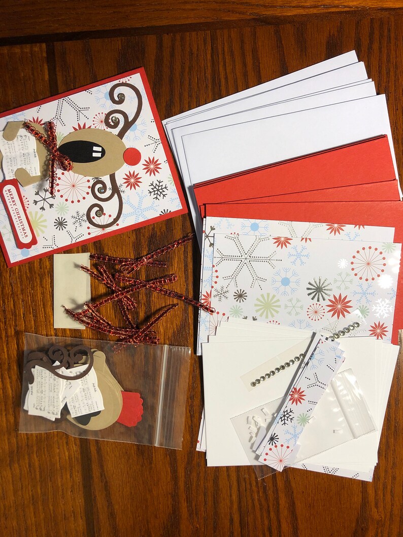 Singing Reindeer Christmas Card 