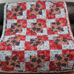 Flags Quilt -- Red White and Blue