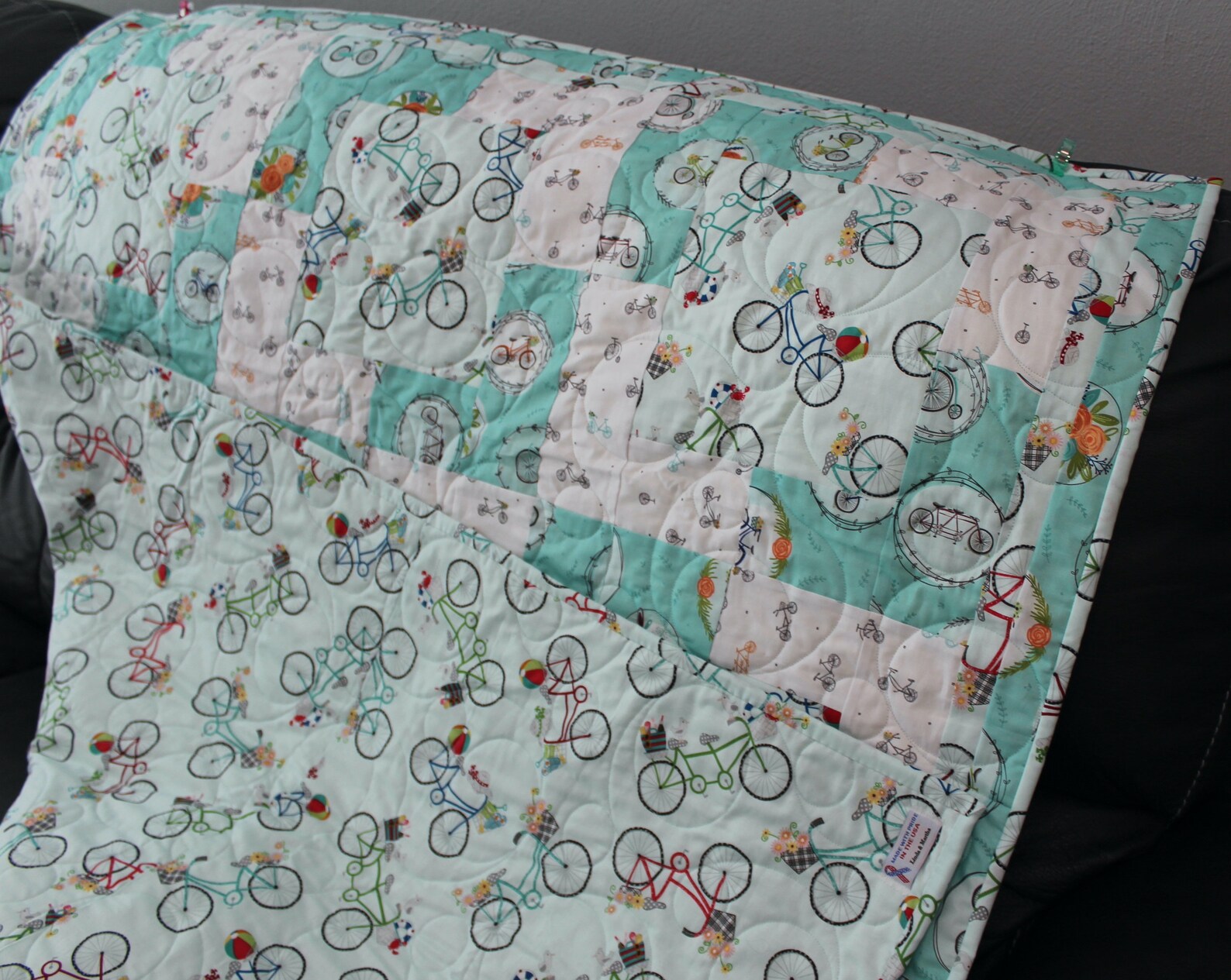 Bicycle Bicycle Quilt Etsy