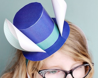 Top Hat Headband - Bunny Ears Headband - Kids Paper Crafts - Kids Craft Kits - Spring Easter Hats