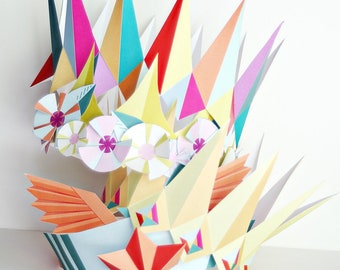 Paper Crowns - Modern Birthday Crowns - Instant Kids Paper Crafts - Printable Paper Headbands - Party Favors - Last-Minute Costumes