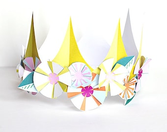 Paper Flower Crown - Instant Paper Craft - Printable Paper Headband