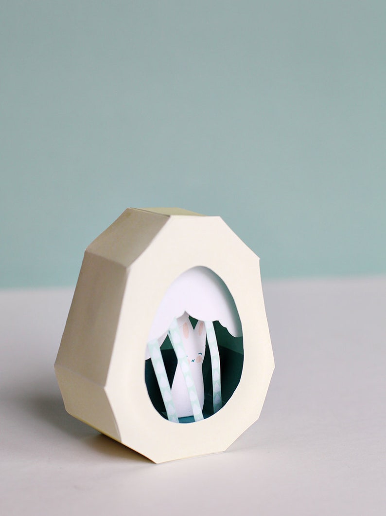Spring Easter Egg Dioramas Shadowbox DIY Paper Craft Eggs Printable Craft image 6
