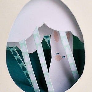 Spring Easter Egg Dioramas Shadowbox DIY Paper Craft Eggs Printable Craft image 5