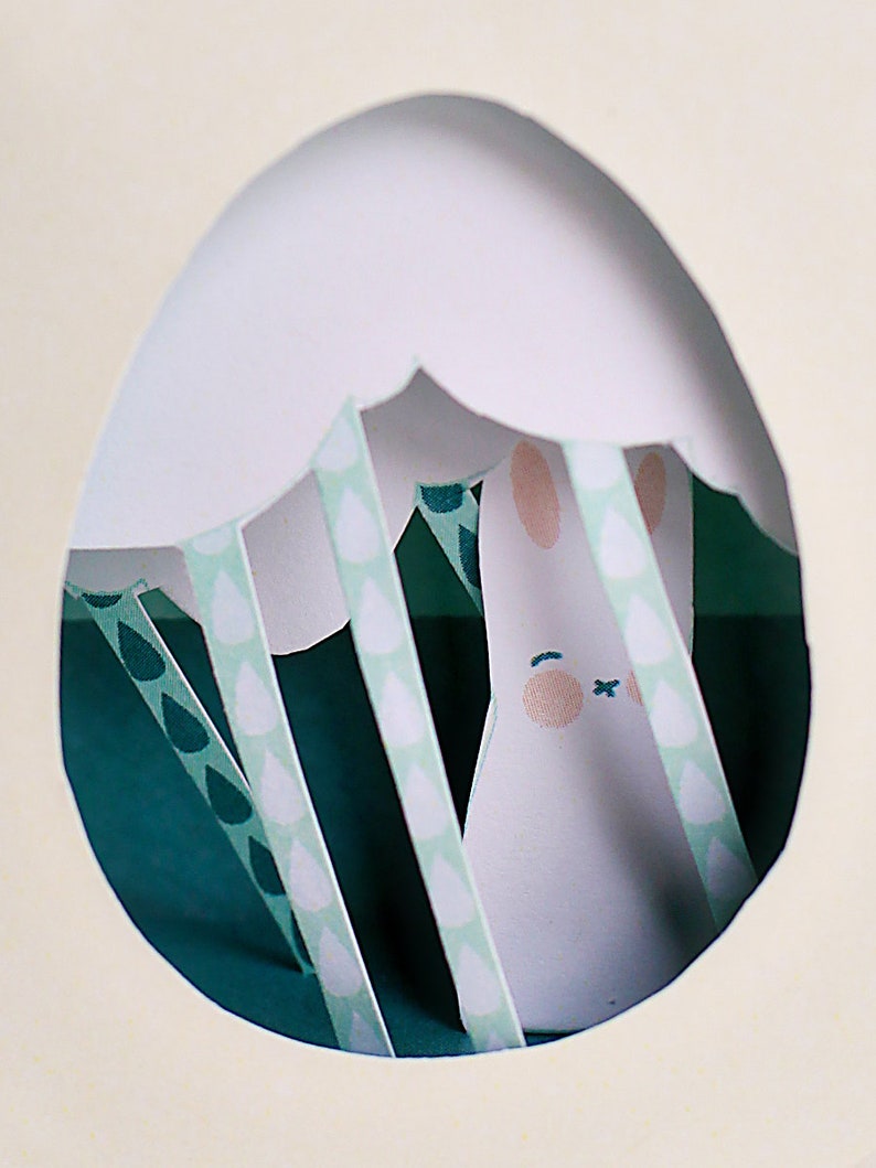 Spring Easter Egg Dioramas Shadowbox DIY Paper Craft Eggs Printable Craft image 5