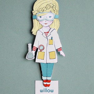 Willow Paper Doll - Costumes - Modern Paper Doll - Instant Kids Paper Crafts - Printable Paper Doll - Party Favors - Last-Minute Halloween