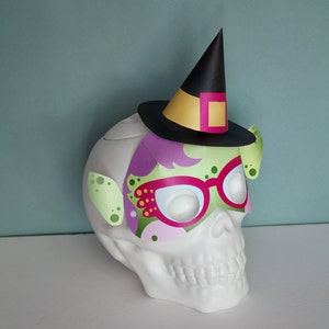 Boo-tiful Masks Printable Halloween Masks Ghost, Witch, Bat Masks Craft Kit for Kids image 2