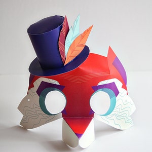 Fantastical Fox Mask - Instant Paper Craft - Printable Mask