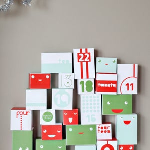 Reversible Printable Advent Calendar for Kids PaperCraft Holiday Kit image 5
