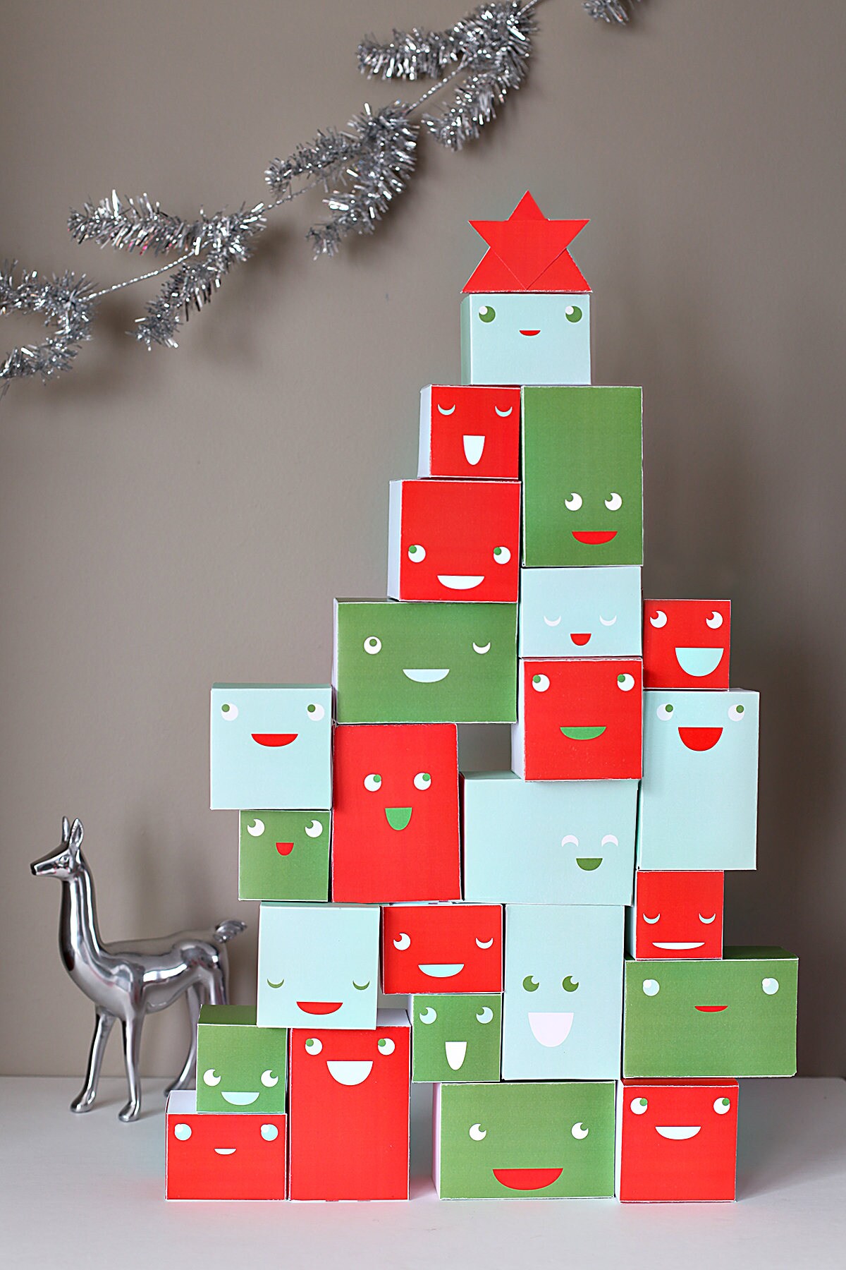 Reversible Printable Advent Calendar for Kids Papercraft Etsy UK