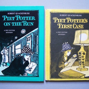 1980s Robert Quackenbush Mystery, Detective Books:  Piet Potter&#39;s First Case - AND - Piet Potter on the Run
