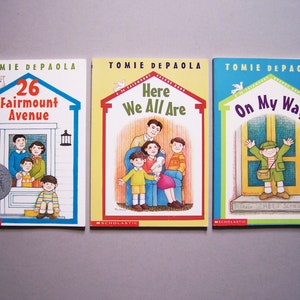 3 Tomie dePaola Books - 26 Fairmont Avenue - On My Way - Here We All Are - Family Stories, Autobiography, Childhood Memoirs