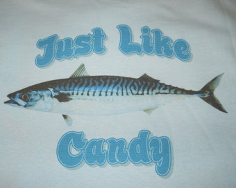 Mackerel Fishing Tuna Bait Bluefin Tuna Fishing T-Shirt Wicked Good Tuna Bait MACKEREL Tuna Tee Shirt