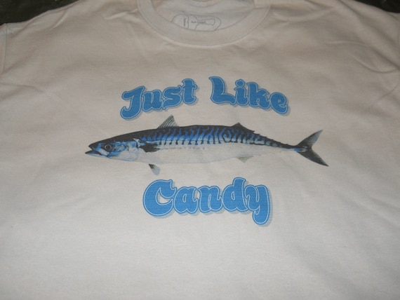 Mackerel Fishing Tuna Bait Bluefin Tuna Fishing T-Shirt Wicked Good Tuna Bait Mackerel Tuna Tee Shirt