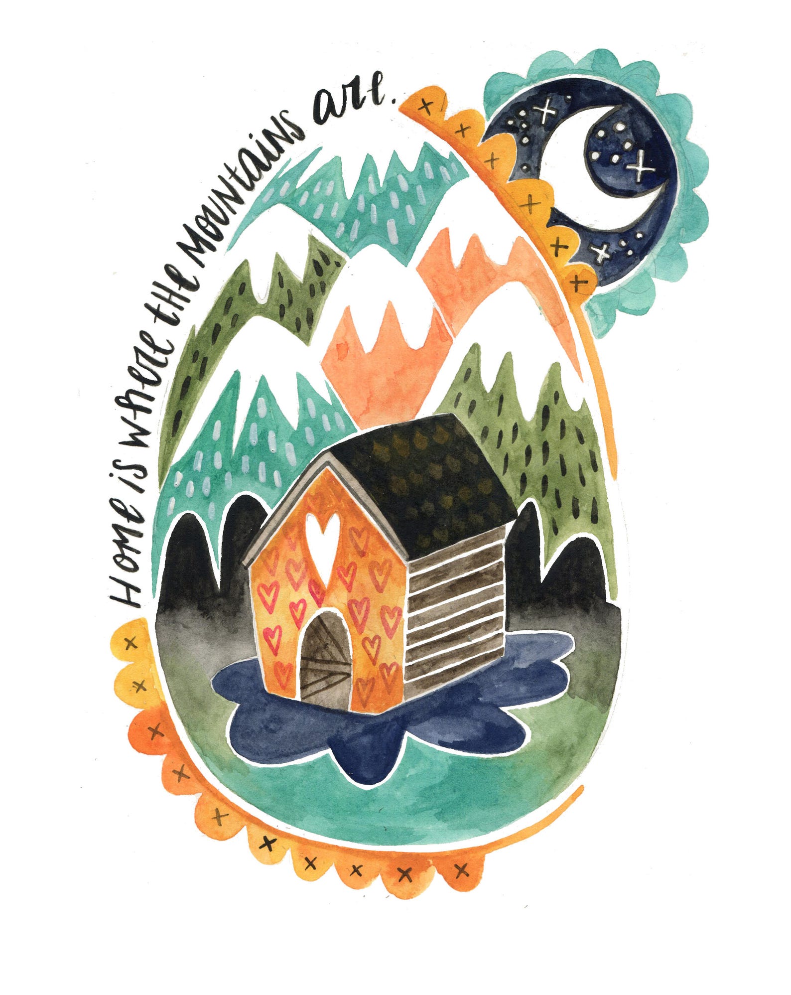 Mountain Quote Print Mountain Quote Cabin Art Mountain Etsy