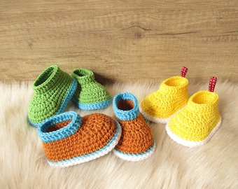 Easy Baby-Booties | Häkelanleitung DEUTSCH | Babyschuhe - 10 cm