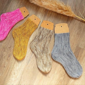 Wintersocken | Häkelsocken | Haussocken | in 4 Dreifachgrößen | Häkelanleitung in DEUTSCHER Sprache