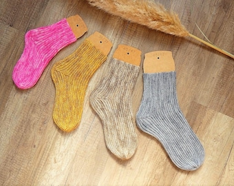 Wintersocken | Häkelsocken | Haussocken | in 4 Dreifachgrößen | Häkelanleitung in DEUTSCHER Sprache