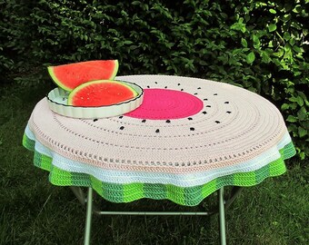 Häkelanleitung Tischdecke Melone