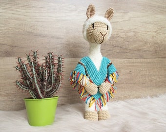 Lama Lloyd - Häkelanleitung / Cute crocheted Llama / Llama Amigurumi Toy / Crochet Llama Pattern