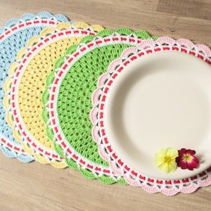 Häkelanleitung Platz-Set Großmütterchen in DEUTSCHER SPRACHE