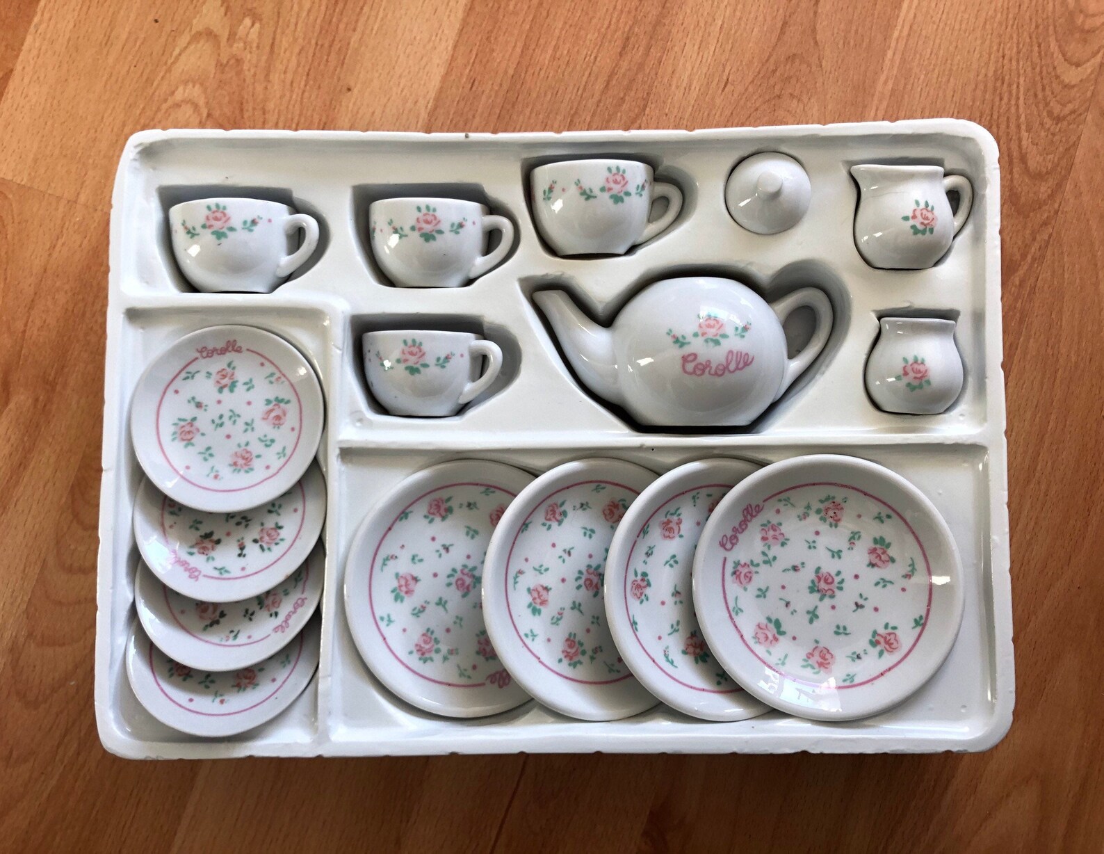 Pretty vintage Corolle Childrens Tea Set tableware toy 16 Etsy