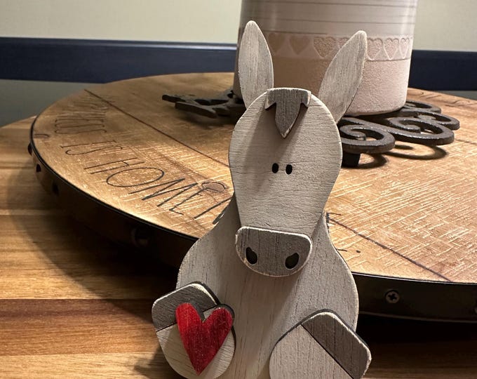 Donkey Shelf Sitter | Farmhouse Decor | Tiered Tray
