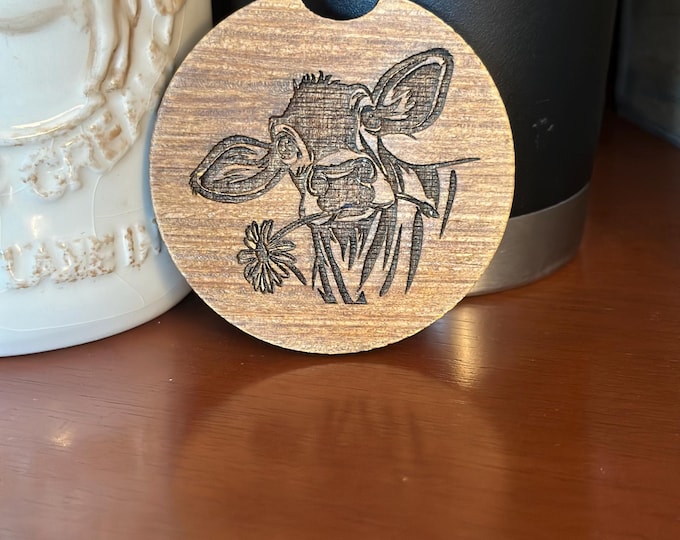 Car Coaster | Sealed Wooden Cup Holder Coaster | Rustic Farmhouse Auto Decor